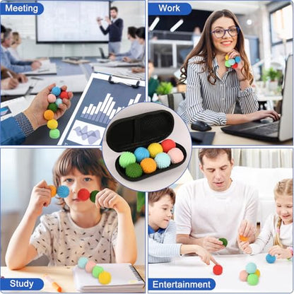4PCS Silicone Magnetic Balls Fidget Toy, Quiet Fidget Toys for Teens Adults - color: Multi Color Delight Ball