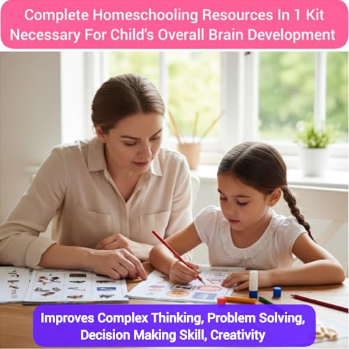 250 Homeschooling Activity Workbook for 7, 8, 9 Year Kid, English, Maths, Science, Handwriting Practice, Pencil Control, Early Learning, Toddler, Pre K, Kindergarten, Montessori Curriculum - style: 6-9 Years