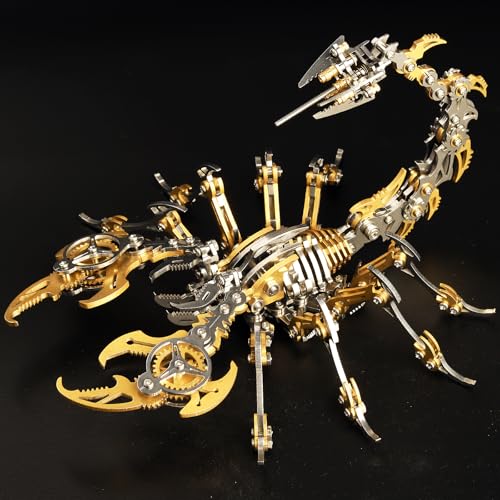 3D Metal Puzzles for Adults, Metal Model Kits Scorpion Metal Building Kit - color: Gold