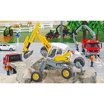 siku 3548, Menzi Muck Walking Excavator, 1:50, Metal/Plastic, Yellow, Adjustable Chassis - style: Menzi Muck walking excavator