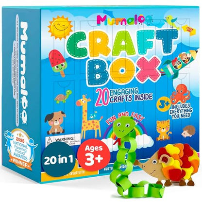 Mumaloo Kids Craft Kit – 20 No-Mess Art Projects Ages 4–8
