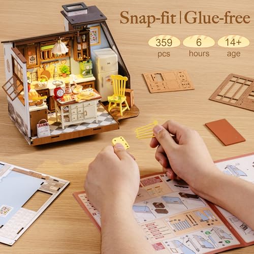 Rolife Baking Kitchen DIY Miniature House Kit with LED Lights - color: Baking Kitchen