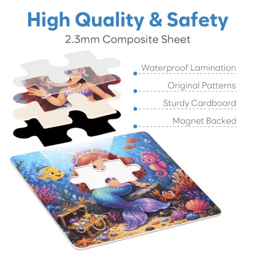 Biarek Mermaid Magnetic Puzzles for Kids 3-5, 37-Piece Travel Set - color: Mermaid - 37 Pieces