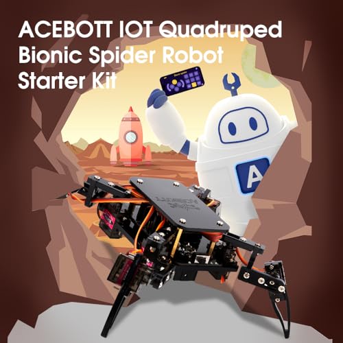 ACEBOTT Science Kits Spider Robot Building Kit STEM Crawling Robot Gifts for Kids Boys Ages 8-12 Girls, Scientific Coding Robotic Technic Creative DIY Toys for Birthday