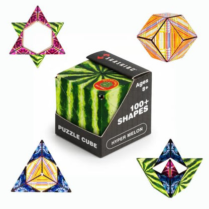 Shashibo DODECA Magnetic Puzzle Cube, Stress Relief Fidget Toy - color: Hyper Melon, size: DODECA