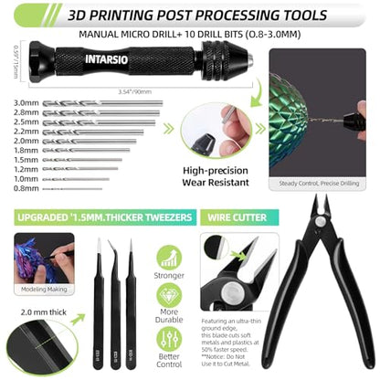 76pcs 3D Printer Tools Kit with Bag, 3D Printer Accessories includes Digital Caliper, Hygrometer, PTFE Tube Kit, Deburring Tool, Scrapers, Nozzle Cleaning, for Bambu Lab, Ender 3, FDM/SLA Printers etc - style: Ultra 3D Maker Version