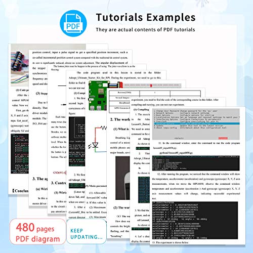Adeept Upgrade Ultimate Starter Kit for Raspberry Pi 4 3, Raspberry Pi Kit, Python C Code, 40 Projects, DIY Electronic Components Kit with 480 Pages PDF Manual - color: UpgradeUltimate Starter Kit for RPi