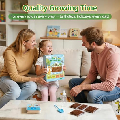 TitaniX Root Viewer Kit for Kids with 4 Seed Varieties, STEM Science Toy & Craft Growing Kits for Boys & Girls, Grow Your Own Plant for Ages 4-8 Birthday Gifts for Boy,4, 5, 6, 7, 8, Year Old