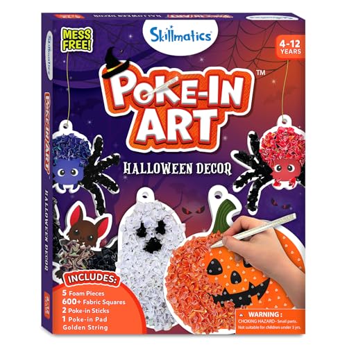 Skillmatics Poke-in Art – Halloween Decor, DIY Wood Craft Kit for Kids - style: 1. Halloween Decor
