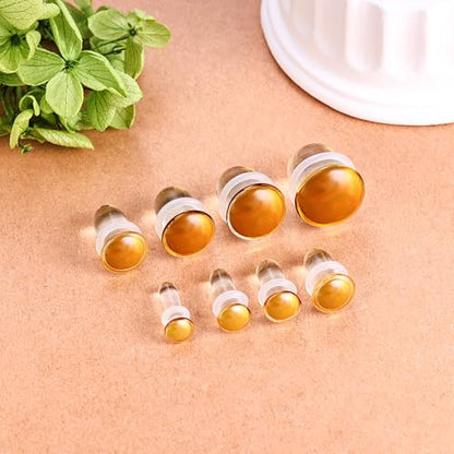 Glass Ear Stretching Kit Single Flare Plugs & Rubber Rings Unique 1mm Increments 3mm-25mm Gradual Sizing Smooth Glass Gauges for Daily Wear Earring Expander Stretcher Piercing Body Jewelry 2Pc - color: Brown, size: 10mm