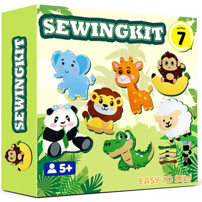 powerful xishan Sewing Kit for Kids, Animal Felt Craft for Kids Ages 5-8 - color: Animal Green