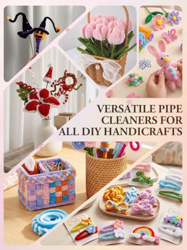 Pheravia 850pcs Pipe Cleaners Bulk Flower Kit, 15 Colors - color: Multicolor15
