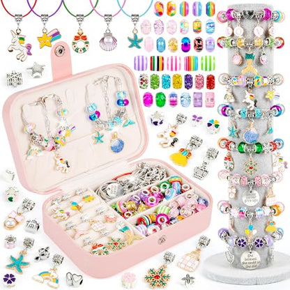 Sofier Jewelry Bracelet Making Kit for DIY Beads Charms Set Teen Gifts - color: Jewelry Box