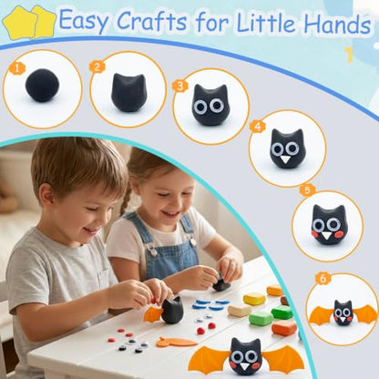 48 Colors Air Dry Clay Modeling Clay for Kids Age 3-12 with 56p Tools - color: 125 Pack