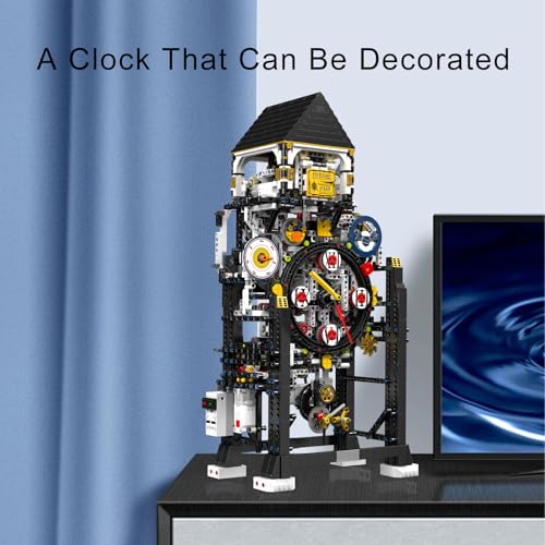 Kindazon Large Clock Building Set (3181+ PCS), Trendy Clock Building Blocks Set - Traditional Mechanical Construction, Desktop Decorative Ornament, Gift for Mechanical Lovers