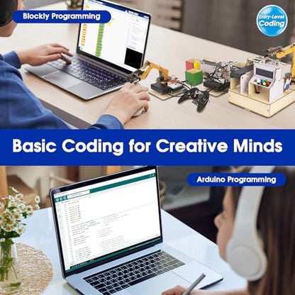 ACEBOTT IoT STEM Kit for Kids, Smart Factory Starter Kit for Arduino ESP32, Educational Science Kits Compatible with Arduino Scratch, STEM Toys for Kids Teens Adults 10+