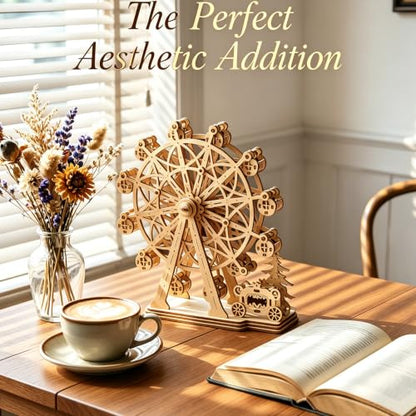 3D Wooden Puzzles for Adults: DIY Ferris Wheel Model Kit - color: Ferris Wheel