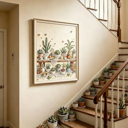 Succulent Pearl Diamond Painting Kits for Adults, Diamond Art for Plant - color: PL12-1