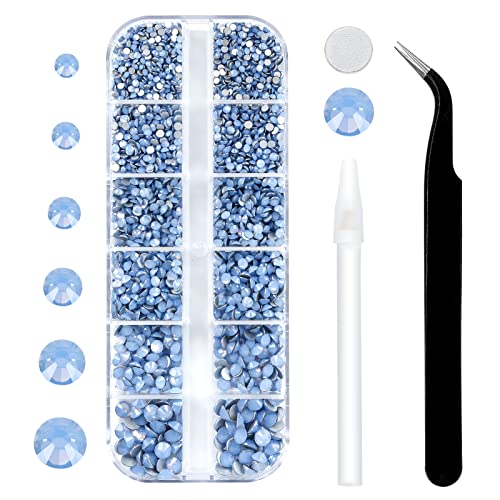 3792pcs Blue opal Flatback Rhinestones For bedazzling - color: Blue opal