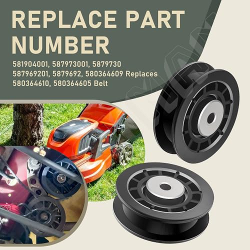 587973001, 587969201 Pulleys & 580364609 Belt Kit for Husqvarna etc.Models - style: Pulley Belt Kit