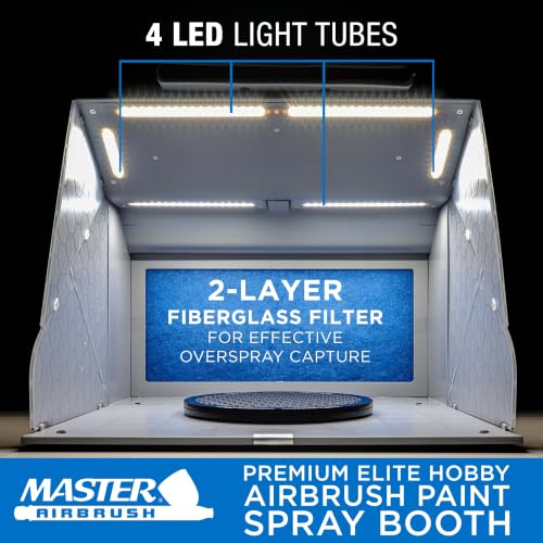 Master Airbrush Portable Airbrush Spray Booth Kit with Dual Exhaust Fans - color: Gray