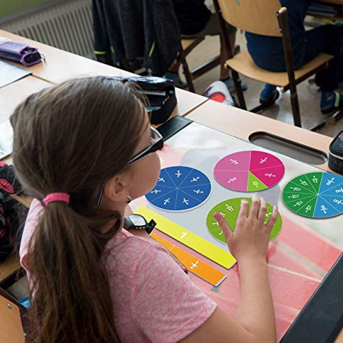 ZazzyKid Magnetic Fraction Tiles and Circles-Fraction Manipulatives Set - size: Medium