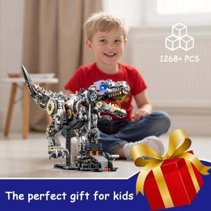HJPLPXH Mechanical Tyrannosaurus Building Blocks Set with LED Light - style: T-Rex
