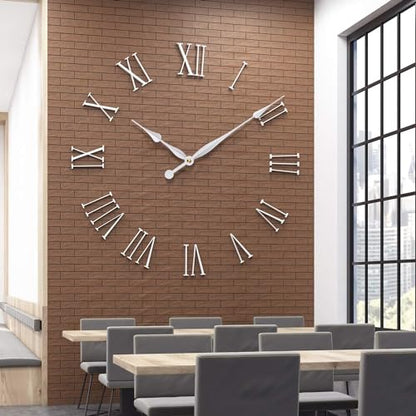 High Torque Quartz Clock Movement Kit, Black, 12" Spade Hands (silver) - color: Silver