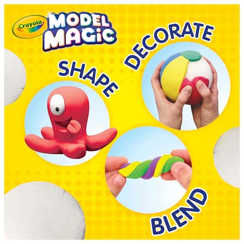 Crayola Model Magic White, 4‑Pack (8 oz Each), Teacher Must Haves & Classroom Essentials, Air‑Dry Modeling Material for Kids, Sculpting Craft Clay Alternative, Ages 3+ - color: White, size: 8 oz (Pack of 4)