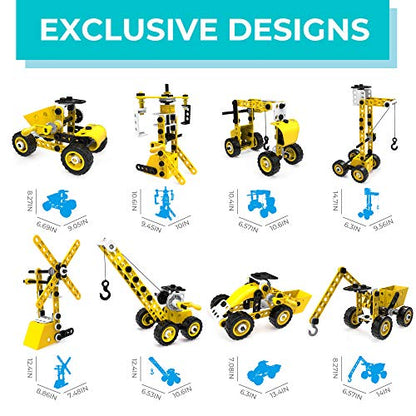 Mobius STEM Building Toy Set, 100 Pieces, 8-in-1 DIY Kit, Ages 5+ - color: Yellow & Black - 8-in-1 - 100 Pcs