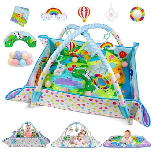 Dr.Rapeti Baby Play Mat, Baby Play Gym, Playmat & Floor Gyms with Ball Pit - size: 47*40 Inch