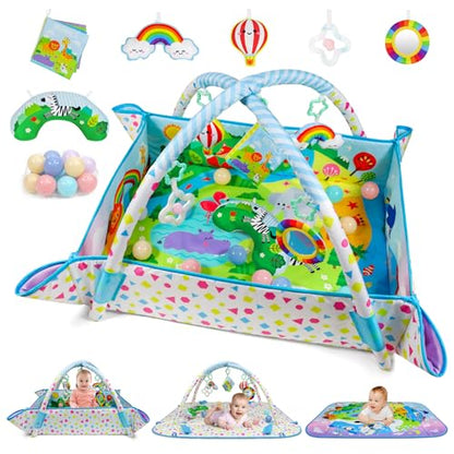 Dr.Rapeti Baby Play Mat, Baby Play Gym, Playmat & Floor Gyms with Ball Pit - size: 47*40 Inch