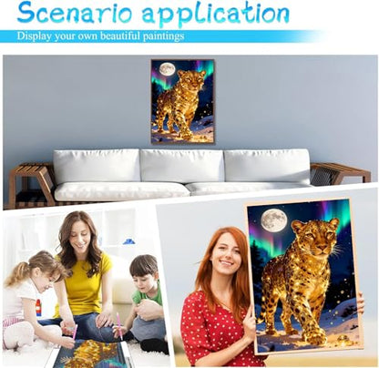 XUCNWL Diamond Art Kits for Adults,Cheetah Diamond Painting,12 x 16 Inch - color: Cheetah, size: 11.8x15.7in(30x40cm)