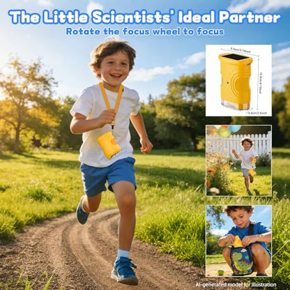 1000X Handheld Digital Microscope for Kids, STEM Educational Toy - color: Orange