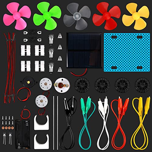 Sntieecr Electric Circuit Motor Kit with Solar Panel, Solar Motor Kit - style: Solar Motor Kit