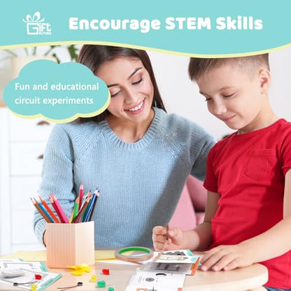GiftAmaz Paper Circuits Kit for Kids, STEM Electric Circuit Motors Kit - style: Real-Life Themed Paper Circuits Kit