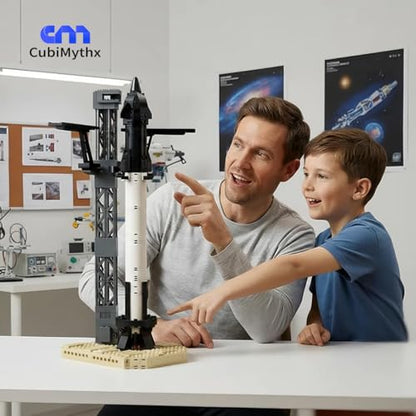 Sci-Fi Space Scene Bricks Kit, Starship Building Blocks Set (373PCS) - style: Starship