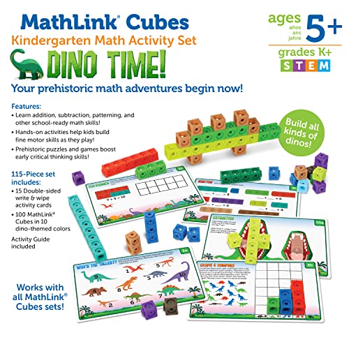 Learning Resources MathLink Cubes Activity Set: Dino Time - style: Dino Time