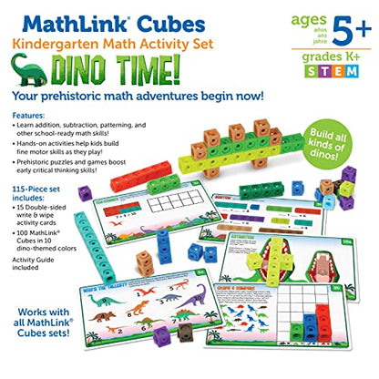Learning Resources MathLink Cubes Activity Set: Dino Time - style: Dino Time