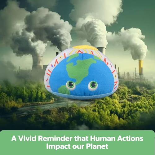 Thunderheads Greenhouse Effect Plush, Educational Earth Plushie with Fact Card, Soft Collectible STEM Tool for Environmental and Climate Science, Sustainable Weather Gift for Educators,& Scientists