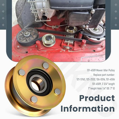 131-4509 125-2532 Mower Idler Pulley & 120-3335 Belt Kit for Toro 30" Deck TimeMaster Tractors 126-0316, 131-4506, 131-4529, 121-5763, Fits Model 20199, 20200, 20975, 20977, 20978, 21199, 21200.etc.
