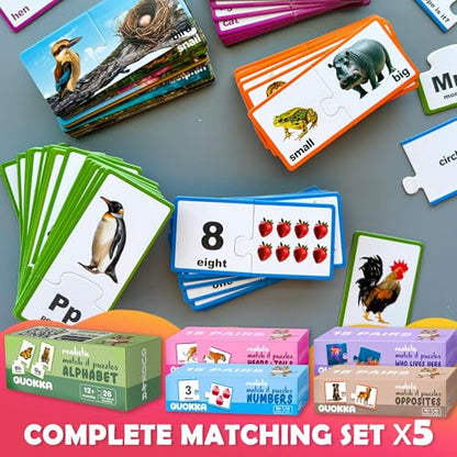 5X Megaset Realistic Puzzles for Toddlers 3-5 - Matching Games Ages 2-4 - color: Matching Games