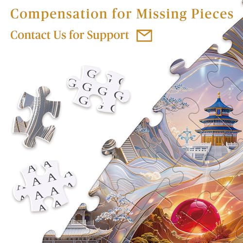 Jigsaw Puzzles for Adults 1000 Pieces- Crystal Ancient Architecture - color: C-surreal Crystal Ancient Architecture