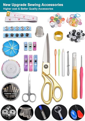 Cebelo Large Sewing Kit for Adults: 2-Year Supply for Home Mending (Black) - color: Black