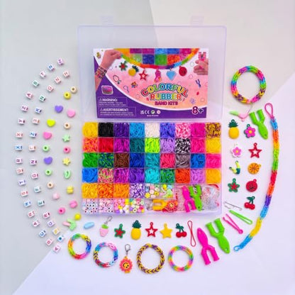 JIYAKO 4000+Rubber Band Bracelet Kit,40 Color Loom Bracelet kit - color: 40 colors