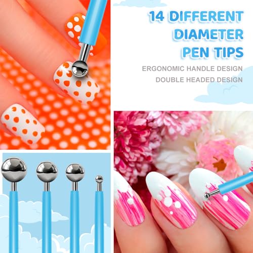 60 Pcs Mandala Dotting Tools for Painting Metal Embossing Tools for Rock Painting