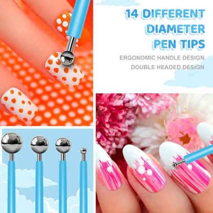 60 Pcs Mandala Dotting Tools for Painting Metal Embossing Tools for Rock Painting