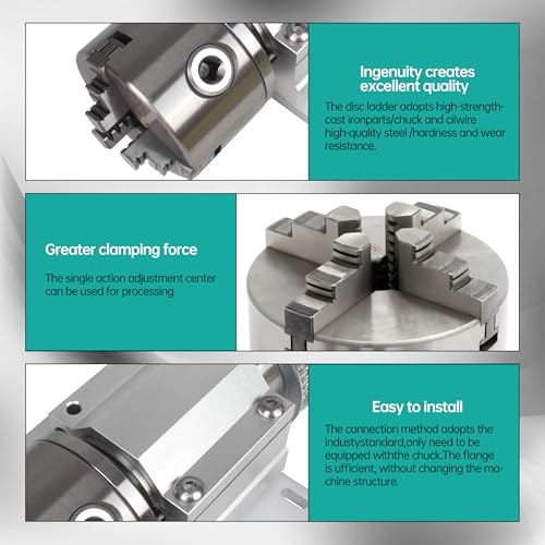 RATTMMOTOR K12-80 No Powered Multi-Function Lathe Chuck Spindle Assemblies