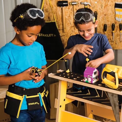 Stanley Jr. 10-Piece Kids Tool Set Belt Pouch Real Construction Tools