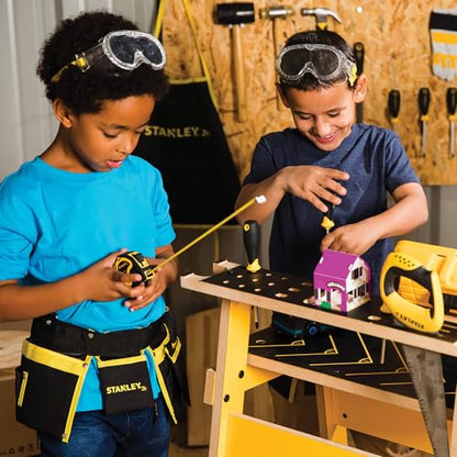 Stanley Jr. 10-Piece Kids Tool Set Belt Pouch Real Construction Tools